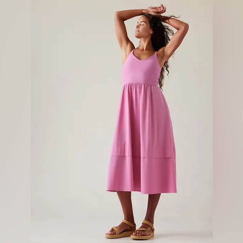 Athleta Pink Midi Dress